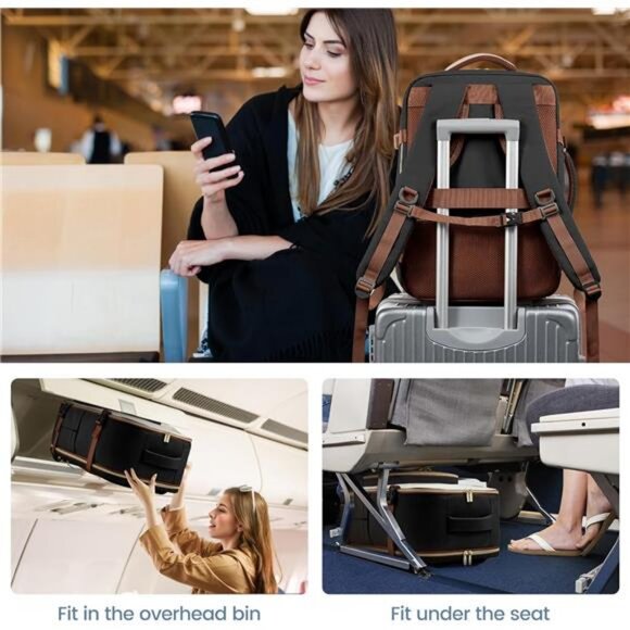 LOVEVOOK Travel Backpack For Women,40L Carry On Backpack Flight Approved,TSA main image 4